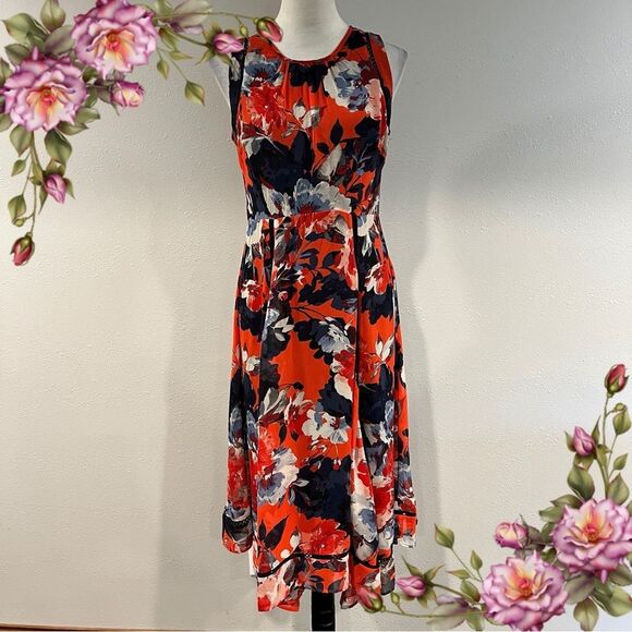 Just… Taylor Floral Sleeveless asymmetrical Dress size 4 - Picture 1 of 16